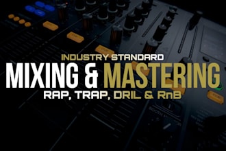 mix and master rap, trap, drill, rnb song under 24h