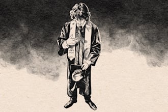 draw vintage style illustration from photo