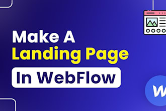 create a webflow landing page with all devices responsive