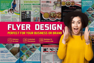 design a custom flyer poster leaflet business card for your business or event