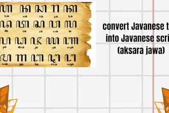 change the javanese or indonesian text to javanese script