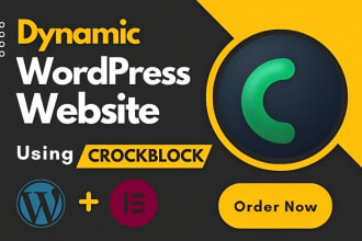 design dynamic wordpress website using crocoblock or elementor pro