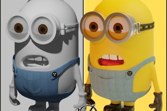 do 3d character modeling 3d character design 3d character sculpting 3d animation