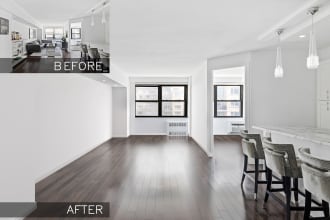 remove the furniture from your real estate photo
