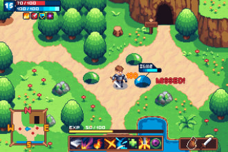 make pixel art UI and hud for your game