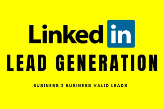 do b2b lead generation and find valid emails from linkedin