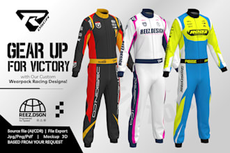 create a professional wearpack racing design concept for sublimation