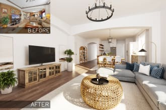 do a virtual renovation based on your photo or floorplan