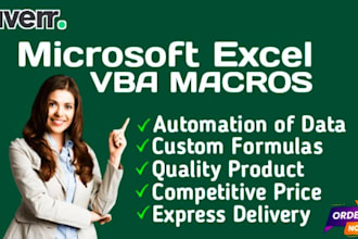 do any microsoft excel formula, macro, vba and chart