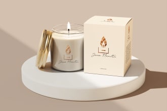 design candle label and product label design