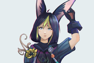 draw you or your oc in anime or genshin impact style