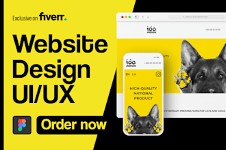 a figma UI UX landing page or full website design for you