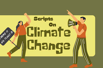 write your youtube scripts on climate change