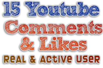 15 Youtube Comments n likes By Real active Users Rank now