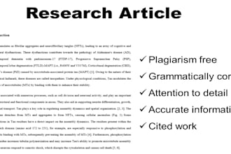 write scientific reports and articles for you