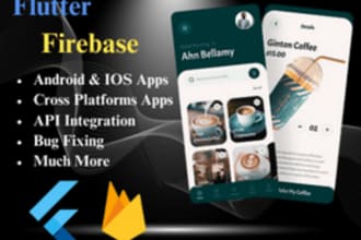 design captivating mobile UI app for android and ios using flutter and firebase