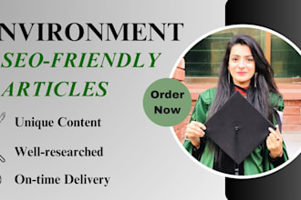 write SEO articles on environment, sustainability and climate change