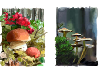 draw nature, animals, landscapes