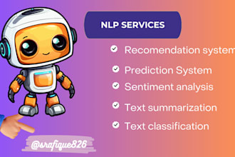 create recommendation models and help you with nlp services