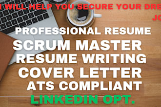 write a scrum master resume, agile coach scrum, project management, ats resume