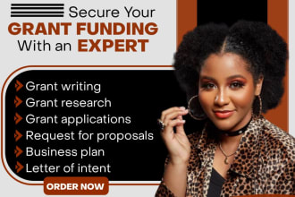 do grant writing, grant research, grant proposal, business plan, apply for grant