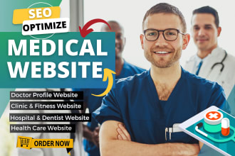 do medical website, healthcare, doctor, dentist, clinic wordpress website