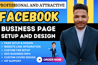 do facebook business page create, setup, fix and optimize