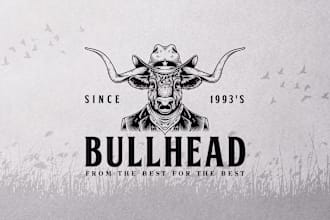 create awesome simple vintage hand drawn logo design