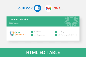 design clickable email signatures in HTML for outlook and gmail