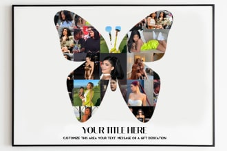 make a butterfly photo collage from your pictures