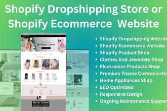 create shopify ecommerce or dropshiping store website for passive income