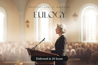 write a professional eulogy in 24 hours