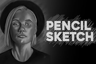 draw illustration in pencil sketch style