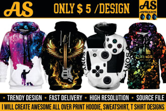 do 3d clothing mockup of your t shirt and hoodie in 4 hours