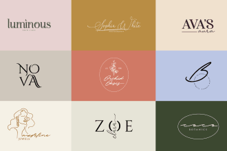 design custom feminine logo and branding guide