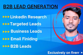 give fresh b2b lead generation, business leads or find valid emails by linkedin