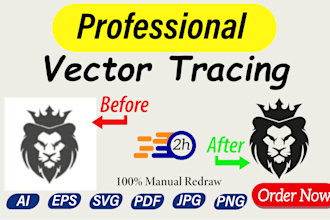 vector trace convert image to vector jpeg to vector logo to vector