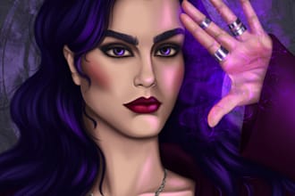 draw a fantasy, dnd or fanart character art