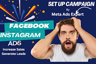 setup social media ads campaign, create facebook, instagram ads