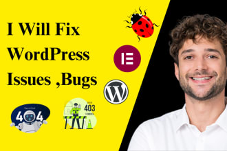 fix or repair any kind of wordpress bug and elementor errors