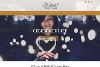 design funeral program website, personal memorial apparel, casket website