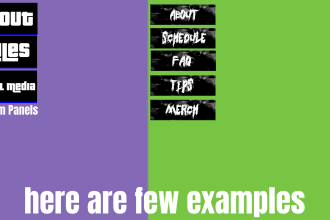 design custom twitch panels for your about section