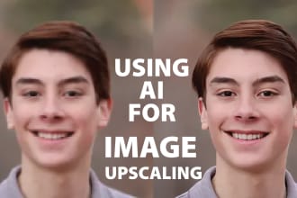 enlarge or upscale image and increase image resolution to HD