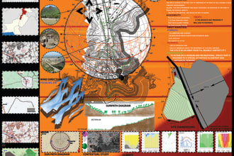 create architecture design boards panels portfolio posters