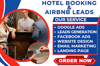 generate hotel booking leads hotel website airbnb direct booking rentals website