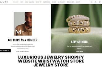 design luxurious jewelry website diamond store jewelry shopify store