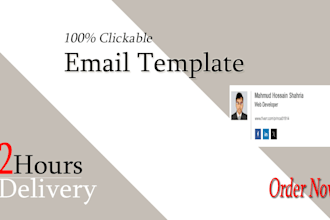 create HTML gmail signature or clickable signature outlook signature
