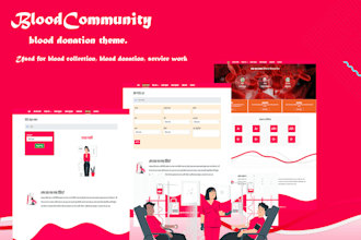 blood donation website theme plugin template