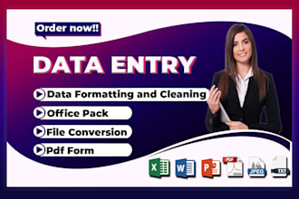 data entry and data formatting