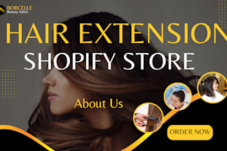 build profitable hair extension shopify store hair extension website hair wig